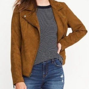 Old Navy Sueded Knit Moto Jacket S